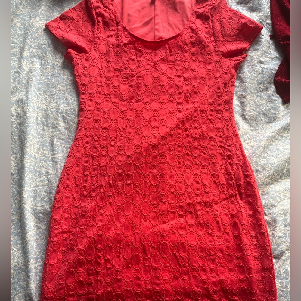 Pencil Dress, 8R, Coral